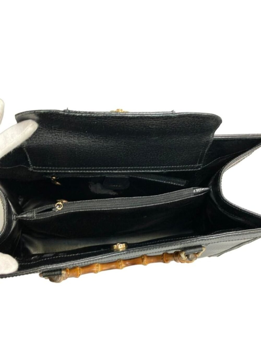 ★SOLD★ Gucci Handbag Leather Bamboo 002 0 - Picture 5 of 10